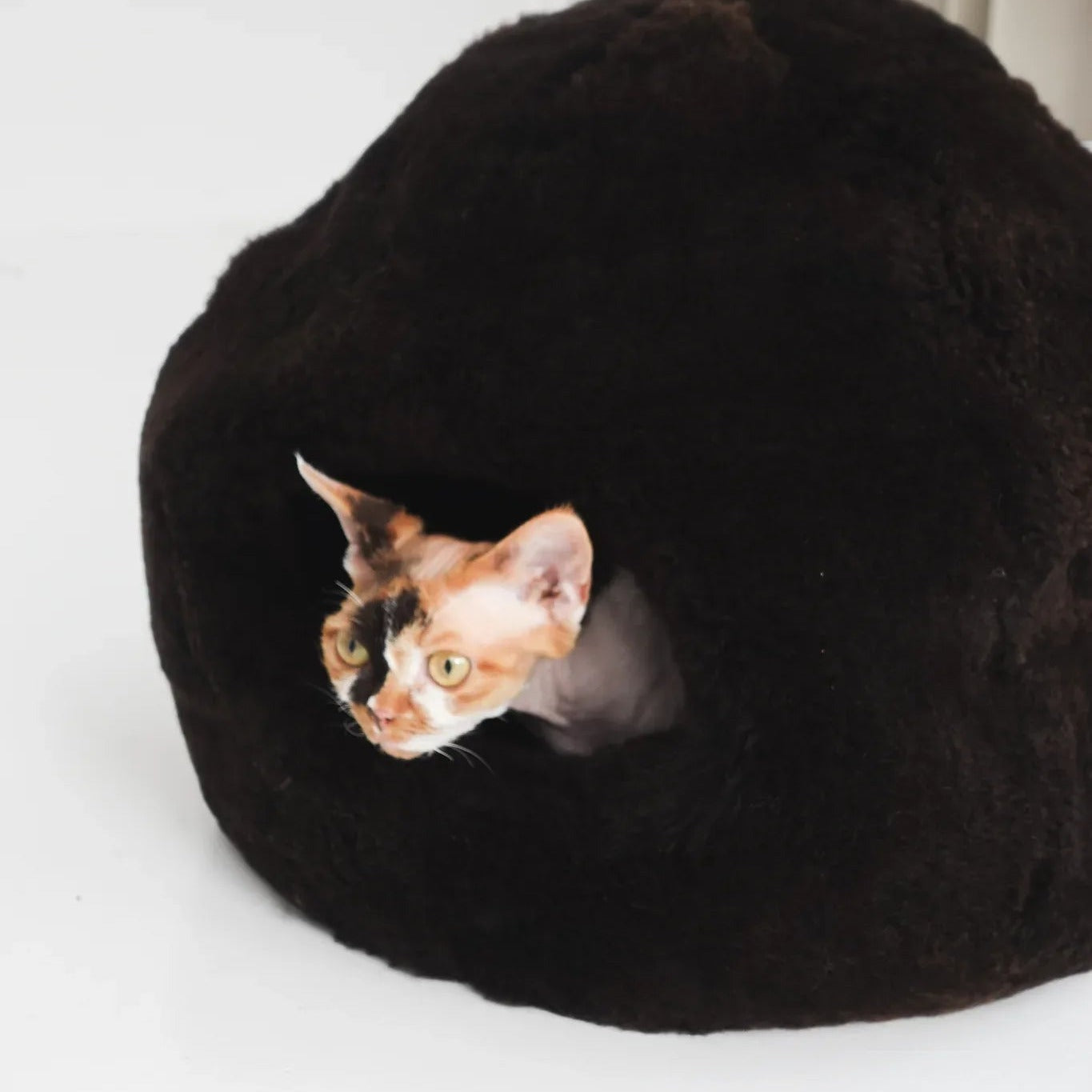 Portada cuadrada premium de Cama de piel natural para mascotas - marrón - Tu Peludo Premium