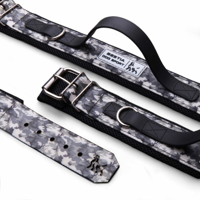 Collier BESTIA SPORT avec poignee gris pour chien