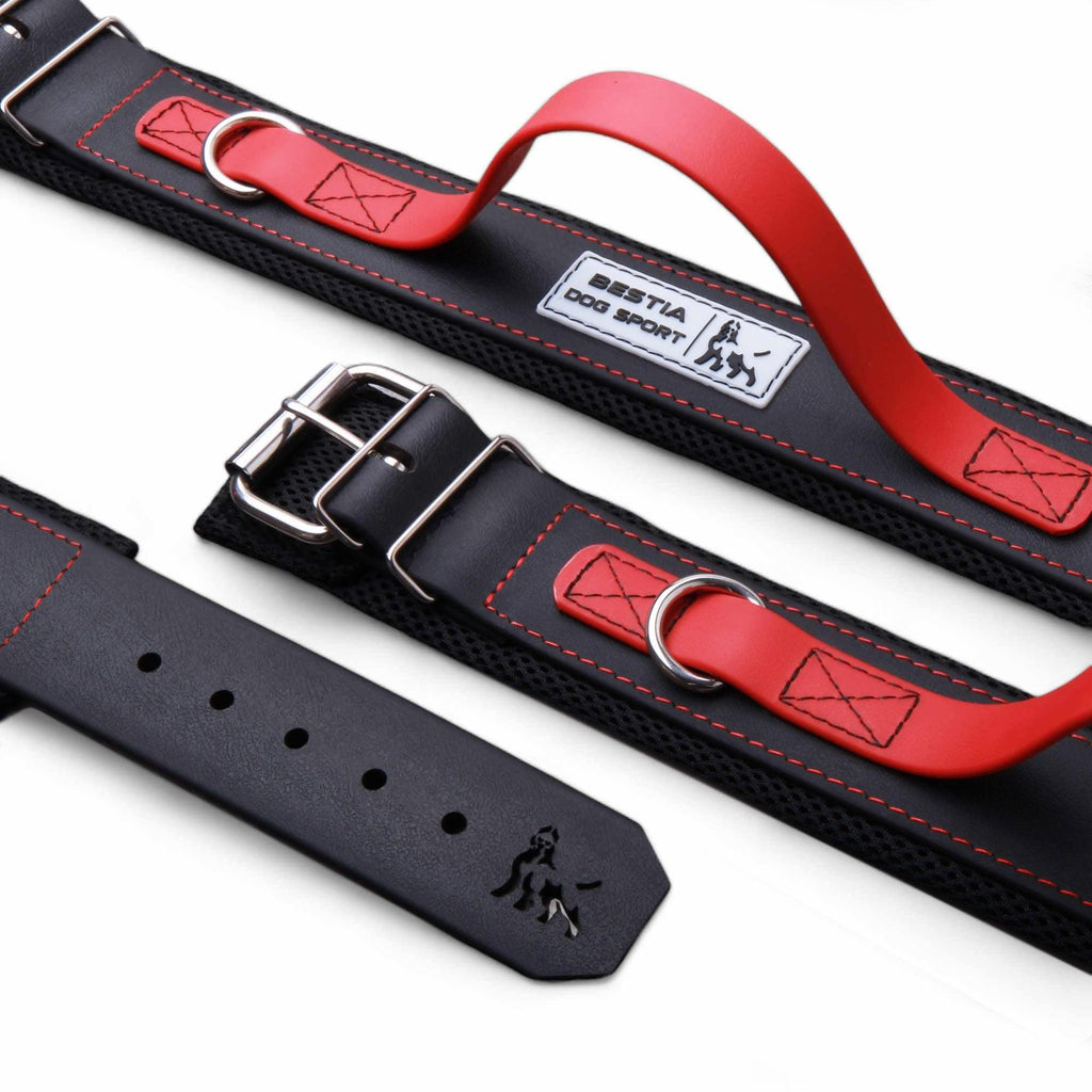 Collar ajustable impermeable suave de acero negro para perros - imagen 1