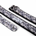 Collar ajustable impermeable de acero gris para perros - imagen 1