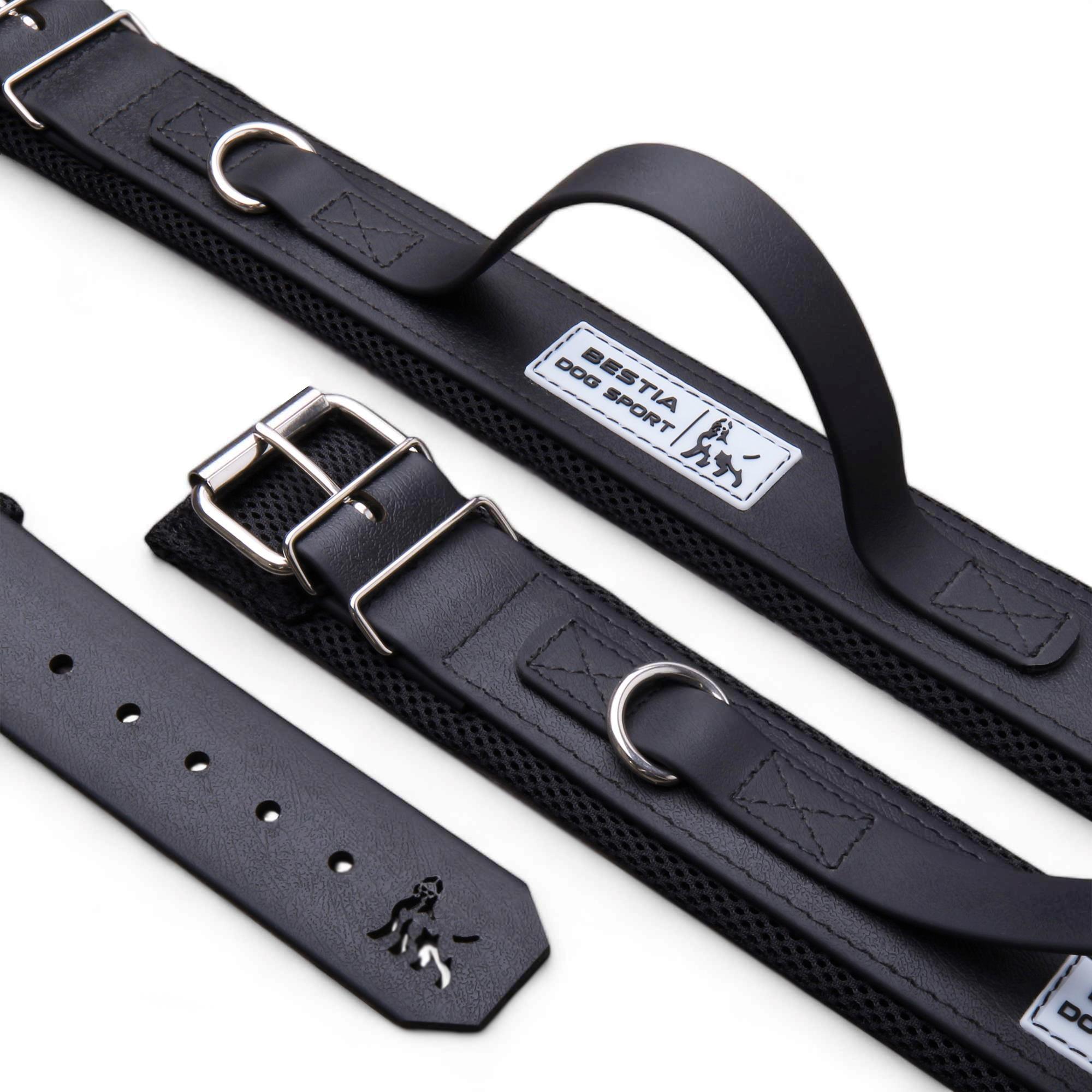 Adjustable collar impermeable soft de acero negro for dogs - image 1