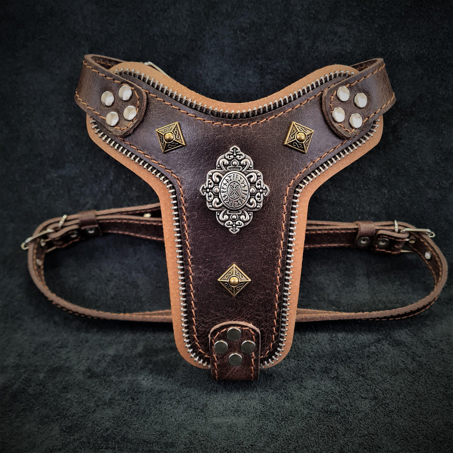 Arnés Aztec marrón para perros