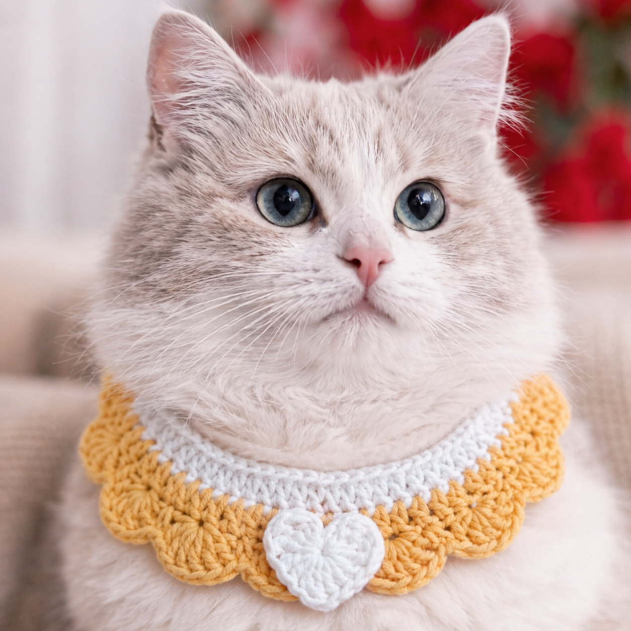 Collar tejido adjustable for cats y perros pequenos - image 3