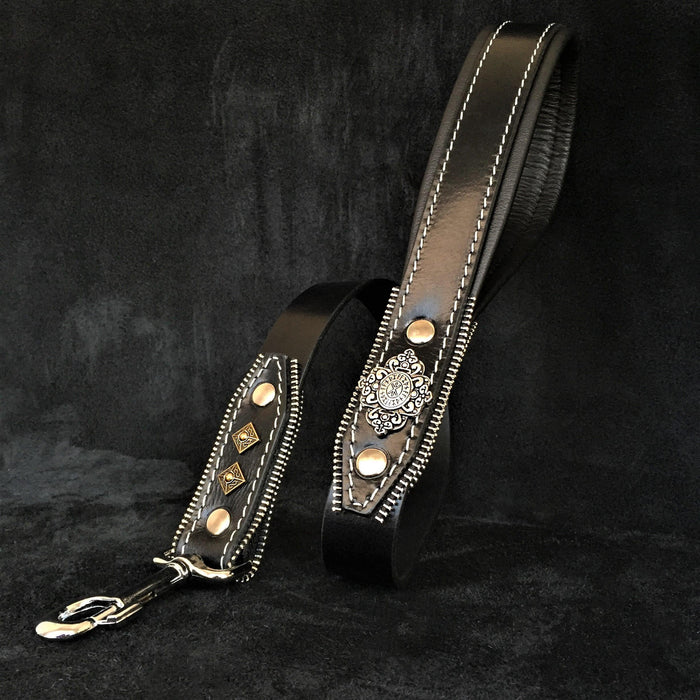 Laisse Aztec noir pour chien