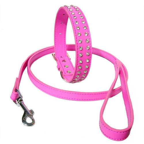 2-Row Collar Lead Set - Hot Pink for dogs - image 1
