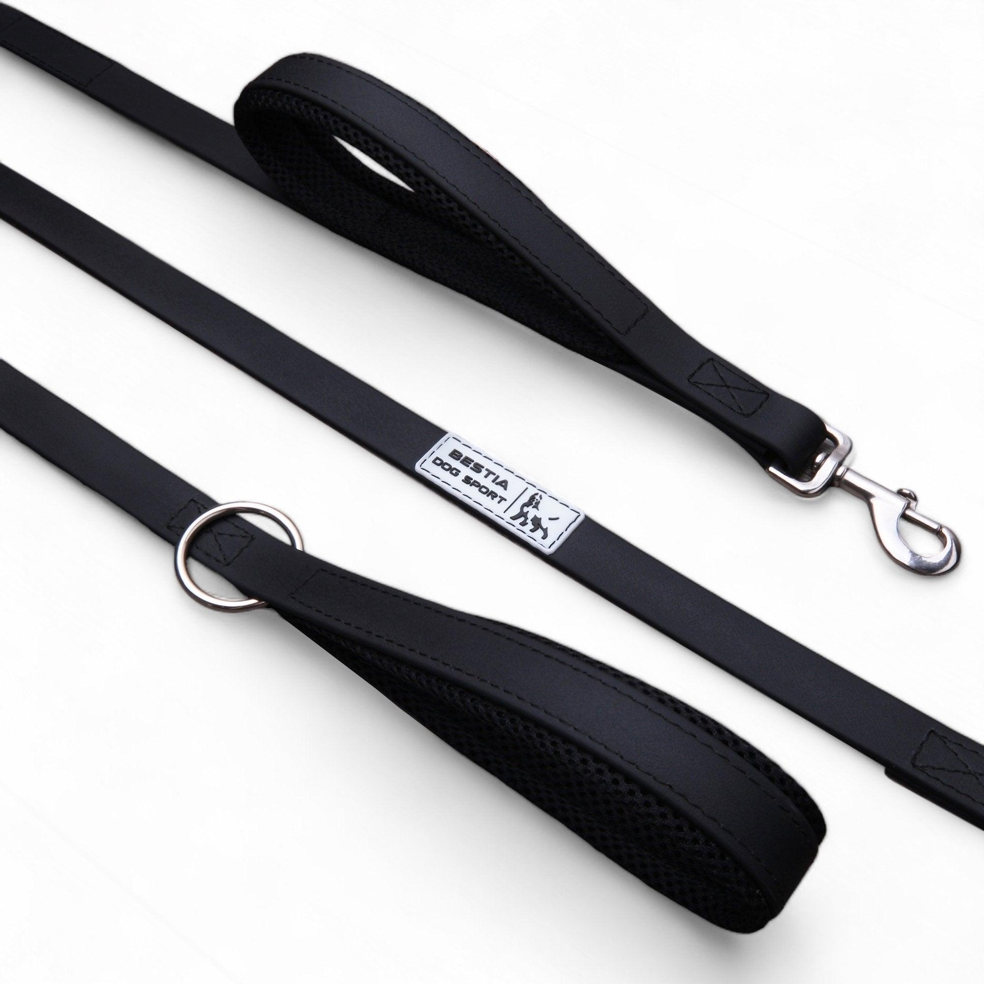 Collare regolabile impermeable negro per cani - immagine 1