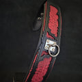 Collar ajustable suave de cuero rojo para perros - imagen 1