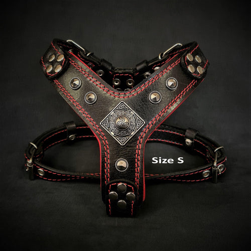 The ''Eros'' harness Black & Red Small to Medium Size fuer Hunde und Katzen - Bild 2