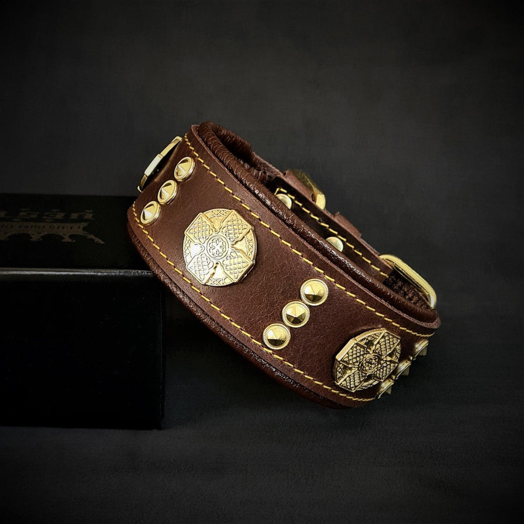 Der "Maximus" Kragen 2 Zoll breite Golddekoration
