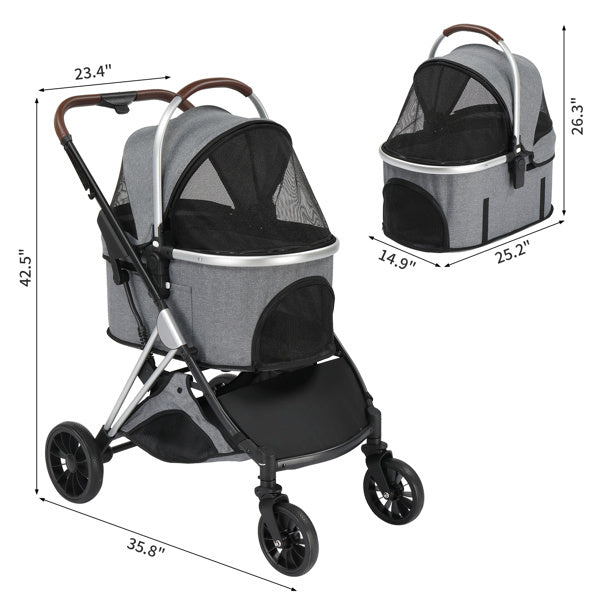 3 in 1 animale Stroller. Designed for convenience, safety, and style, it's the perfect gift for your beloved furry companions