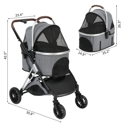3 in 1 animale Stroller. Designed for convenience, safety, and style, it's the perfect gift for your beloved furry companions