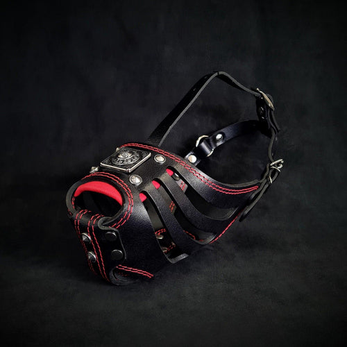 ''Eros'' Basket Muzzle black & red para perros - imagen 1