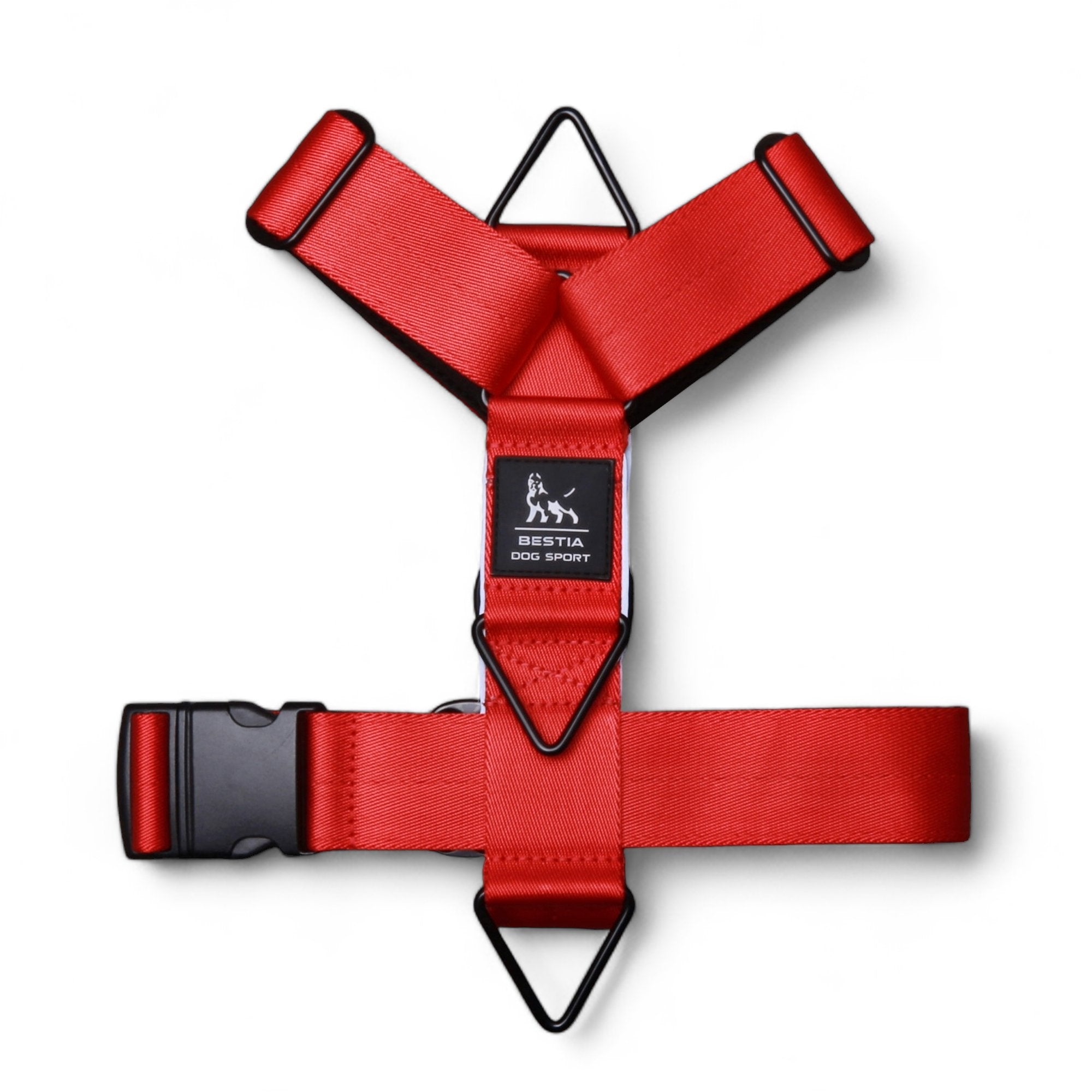 Padded harness adjustable de nylon negro for dogs - image 3