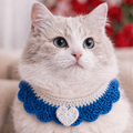Crochet Pet Collar Handmade – Adjustable Soft Scarf for Cats & Small Dogs