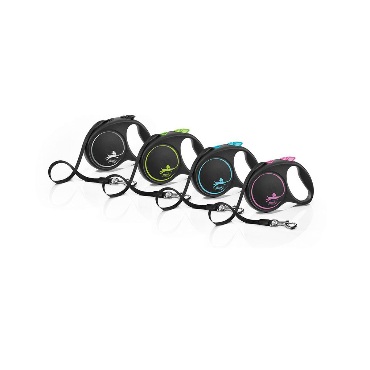 Correa de paseo de nylon negro para perros - imagen 3