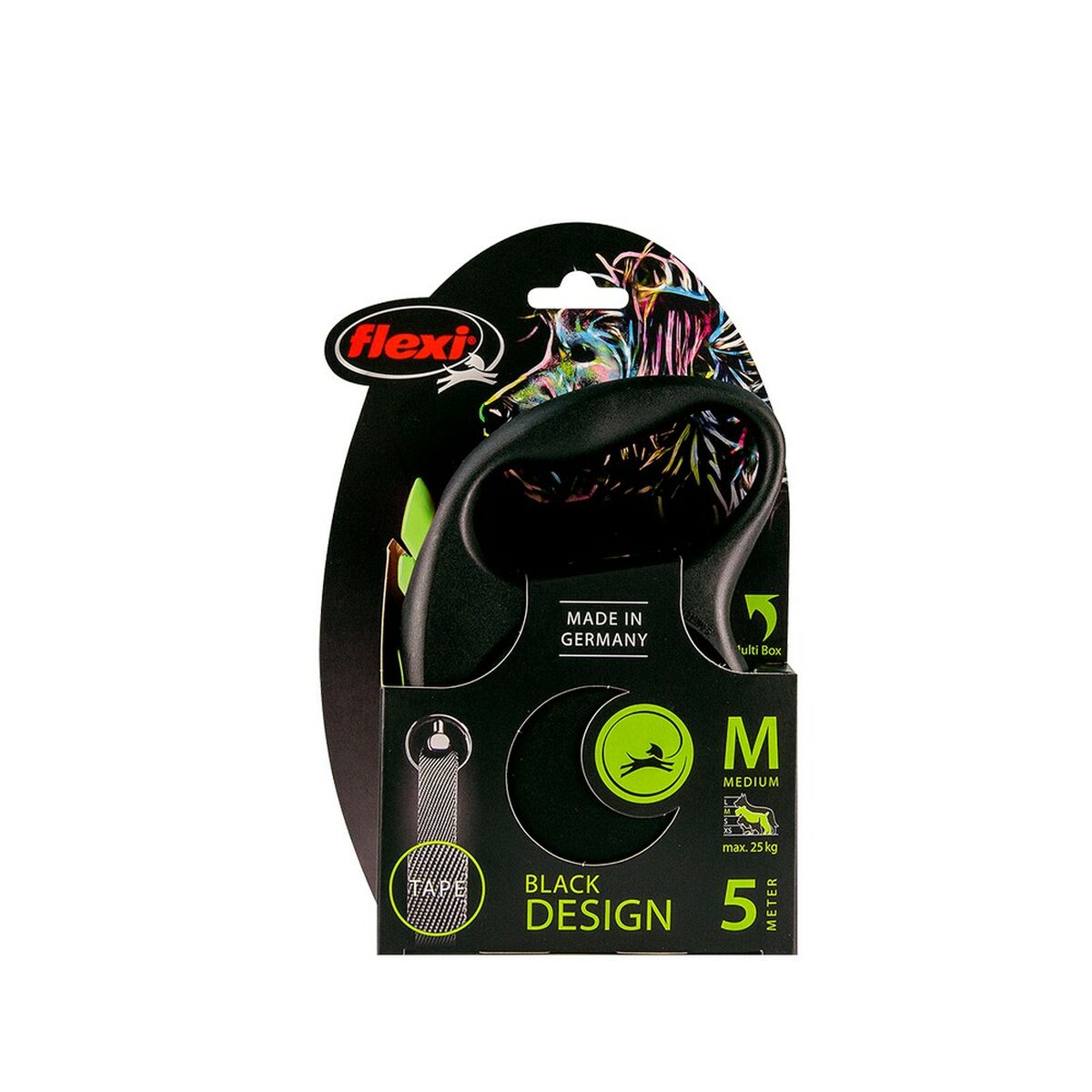 Correa de paseo de nylon negro para perros - imagen 2