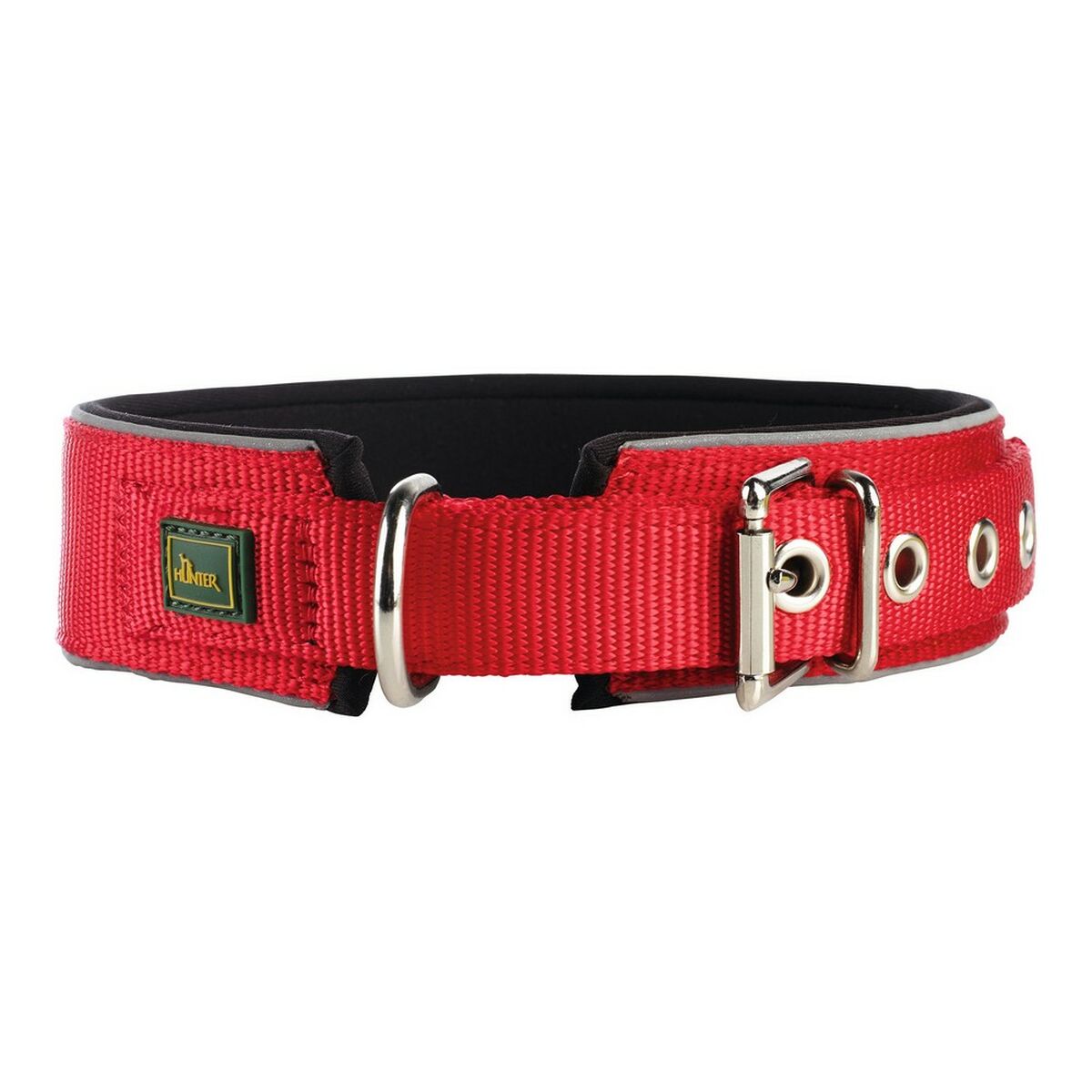 Collar Hunter Neoprene Reflect rojo 39-46 cm