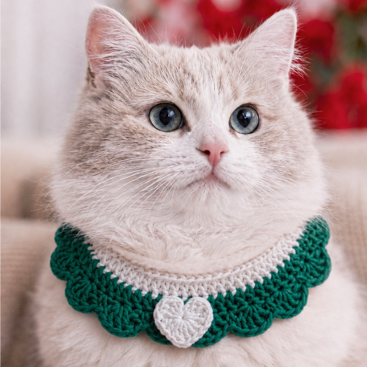 Collar tejido adjustable for cats y perros pequenos - image 2