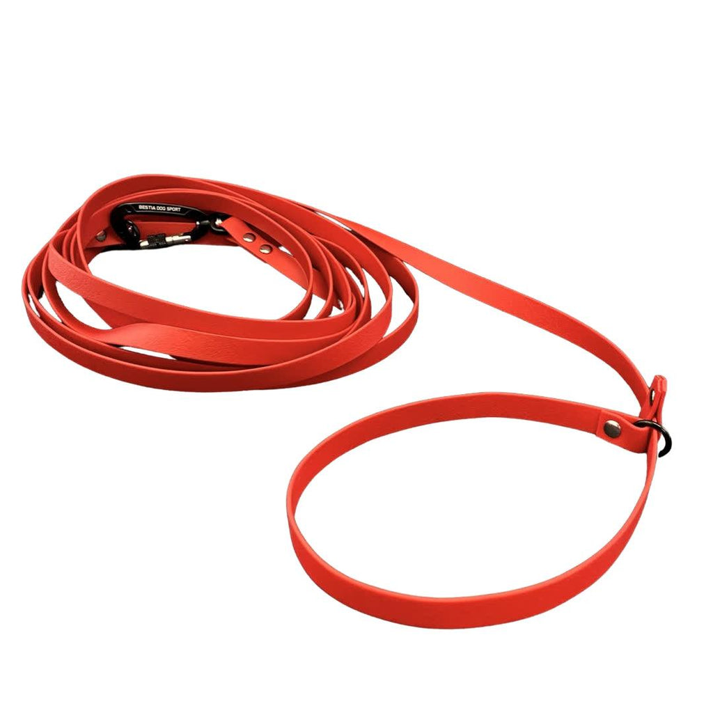 Adjustable collar in leather rojo for dogs - image 3