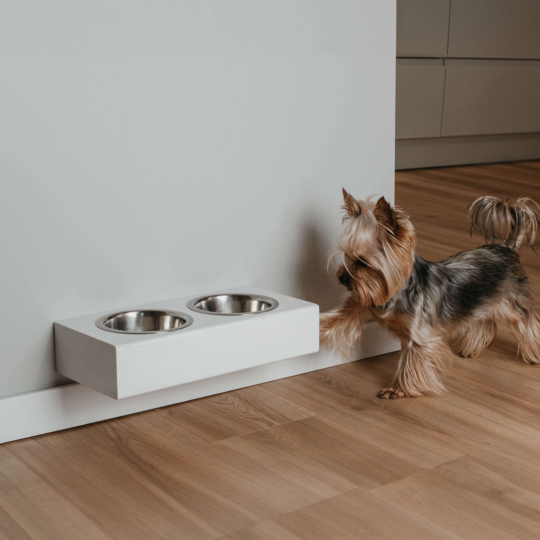 Tragbarer Napf de madera Oak fuer Hunde und Katzen - Bild 3
