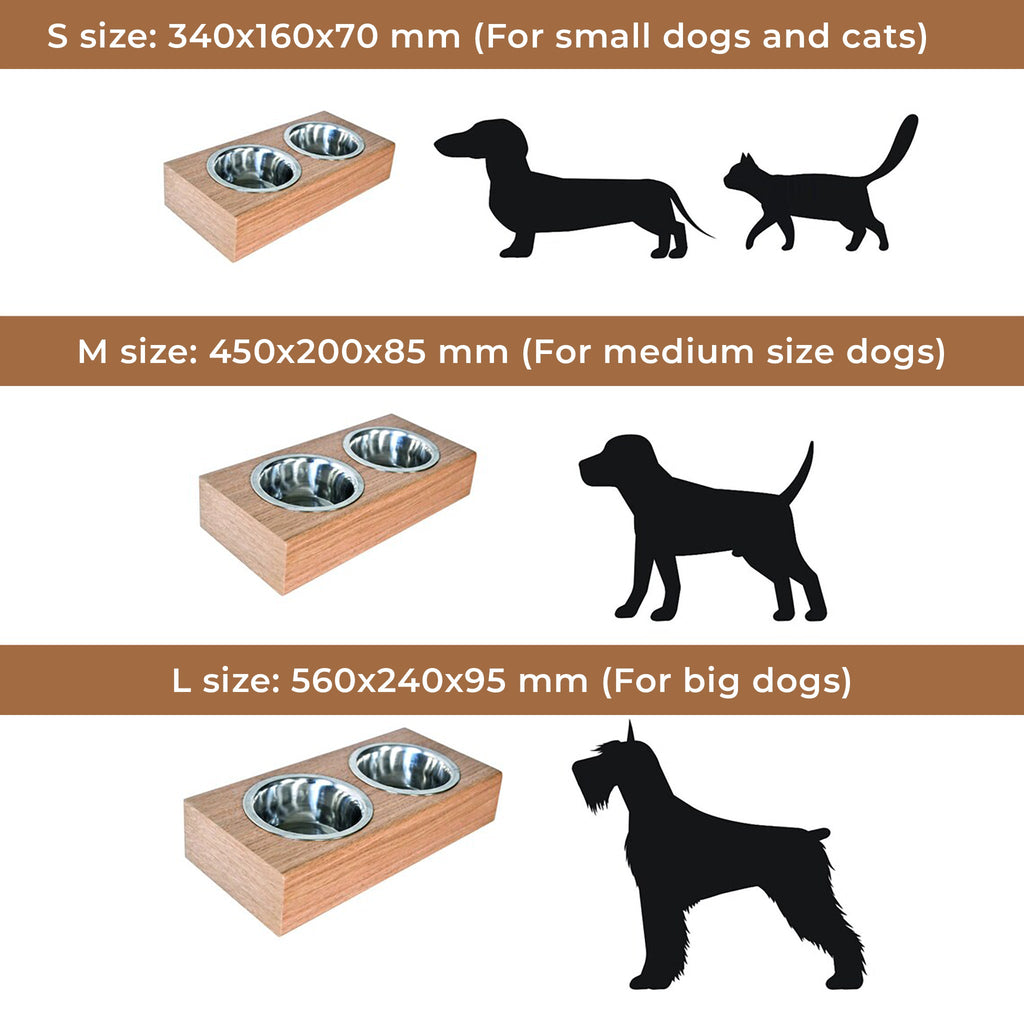 Portable feeder de madera Oak for dogs and cats - image 5