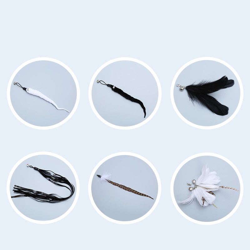 Feathered Telescopic Cat Toy Set-3