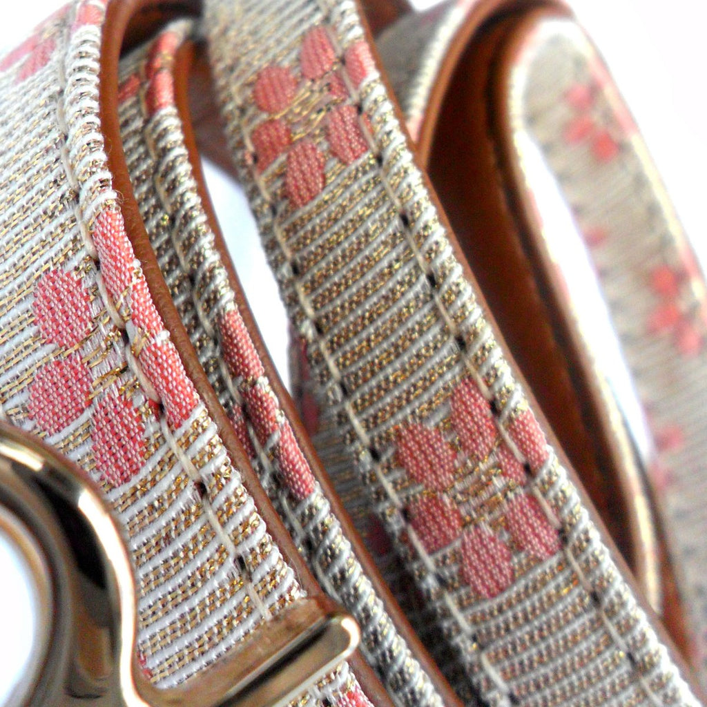 Flower Fabric Dog Leads - Pink-2