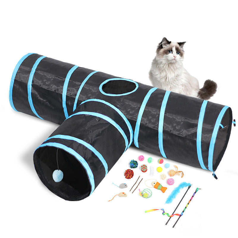 Foldable Cat Tunnel for Entertaining Felines para gatos - imagen 4