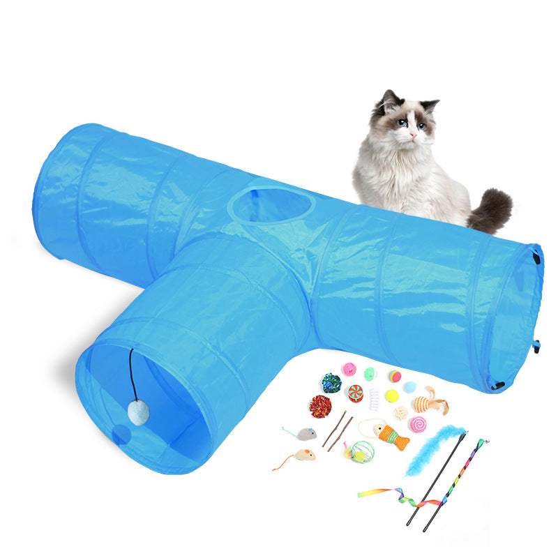 Foldable Cat Tunnel for Entertaining Felines para gatos - imagen 6
