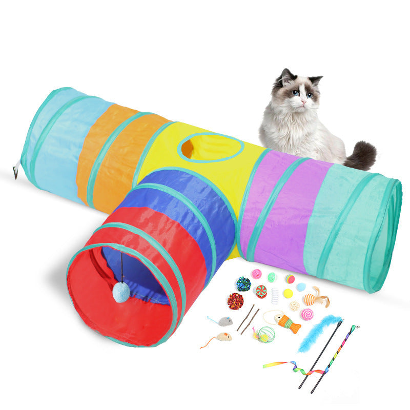 Foldable Cat Tunnel for Entertaining Felines para gatos - imagen 7
