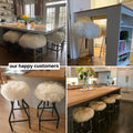 Natural Sheepskin Stool Cover