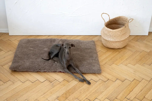 Tappeto natural di lana per animali cuadrada o rectangular - beige