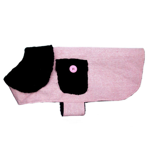 Abrigo City Chic rosa de espiga Pet Avenue para perros, Pequeno