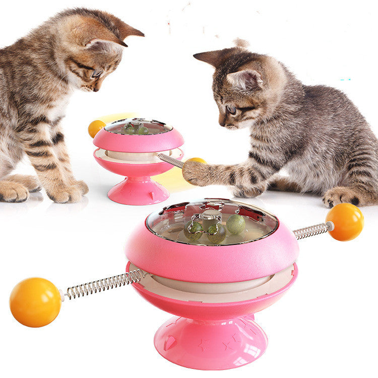 Rotating Interactive Cat Toy with Catnip Dispenser fuer Katzen - Bild 3