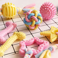 Dental toy de goma Flower cloth yellow for dogs - image 1