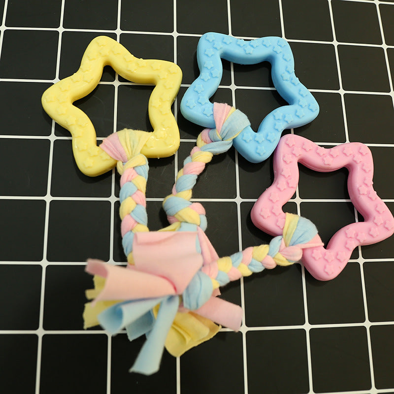 Dental toy de goma Flower cloth yellow for dogs - image 8