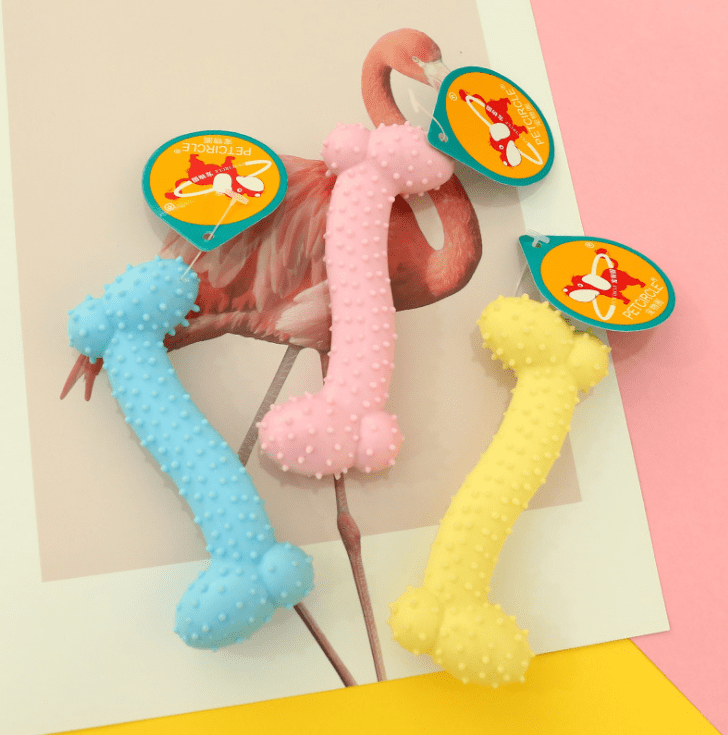 Juguete dental de goma Flower cloth yellow para perros - imagen 9