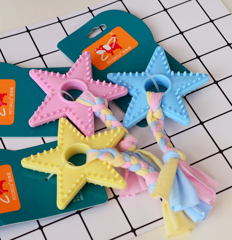 Dental toy de goma Flower cloth yellow for dogs - image 10