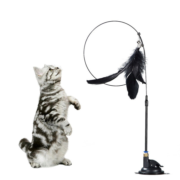 Juguete de plumas con varilla de 80 cm para gatos