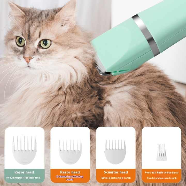 NNEDSZ bianco 4-in-1 animale Grooming Electric Clippers - Professional Rechargeable Trimmer for Dogs & Cats, Paw, Fur, Nail, and Ear Care | Compact Design,