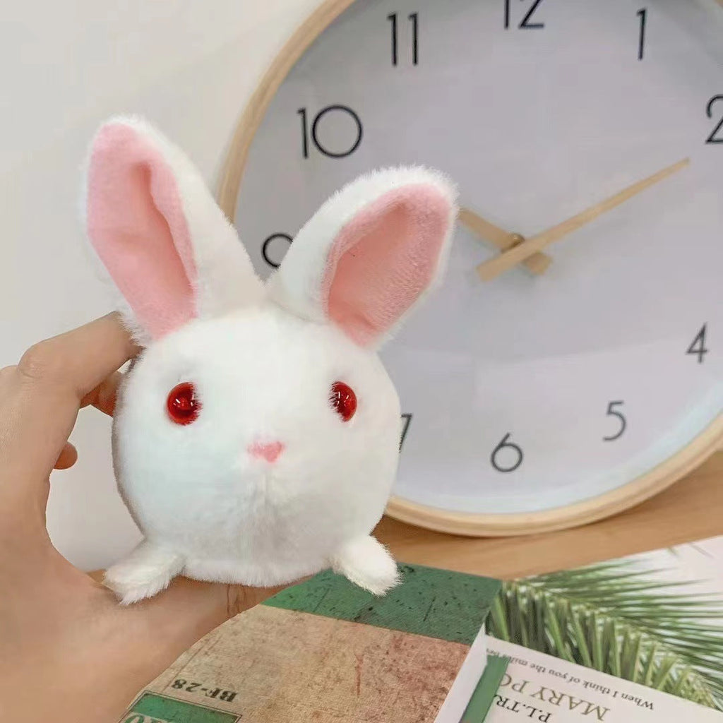 Wagging Tail Cat and Little Bunny Lucky Plush Drawstring Toys-4