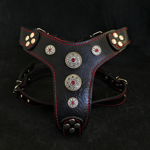 The ''Bijou'' harness Black & Red Small to Medium Size fuer Hunde und Katzen - Bild 1