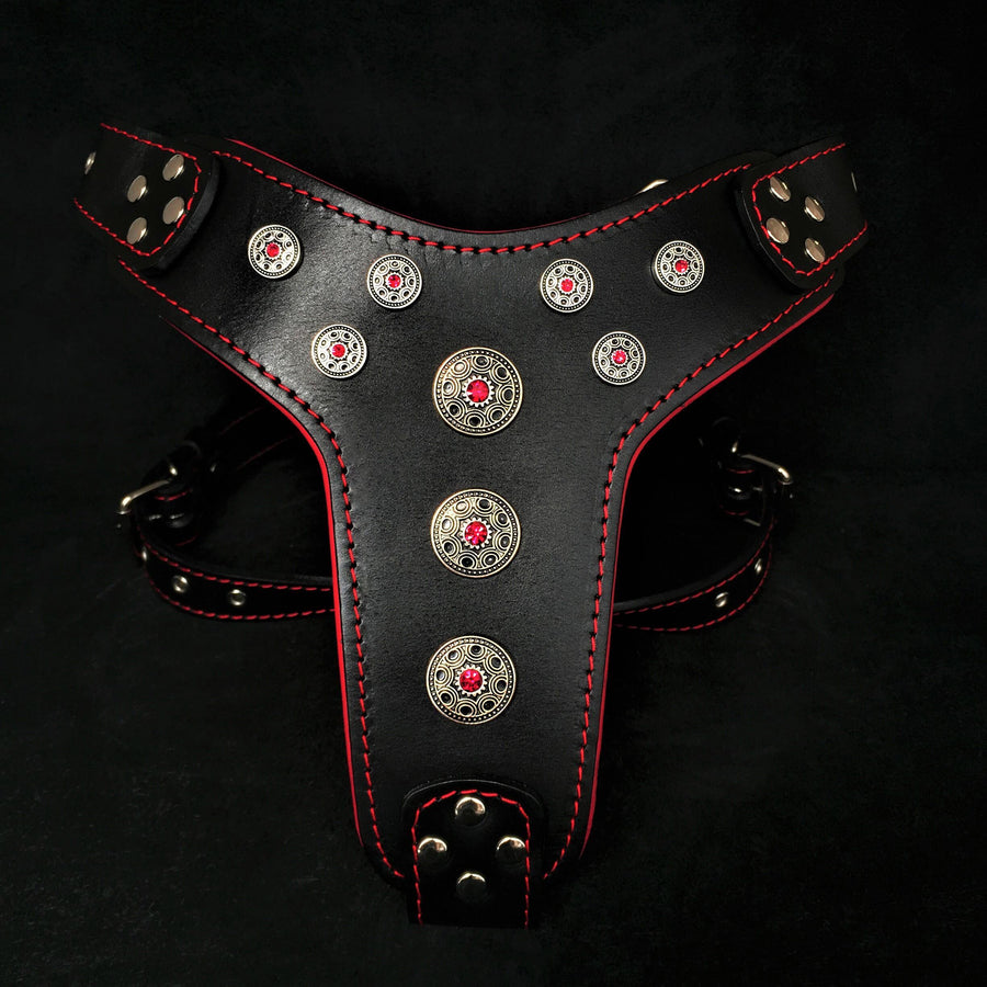 ''Bijou'' imbracatura Nero & Rosso per cani grandi