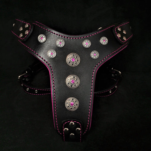 ''Bijou'' harness Black & Pink for big dogs for dogs and cats - image 1