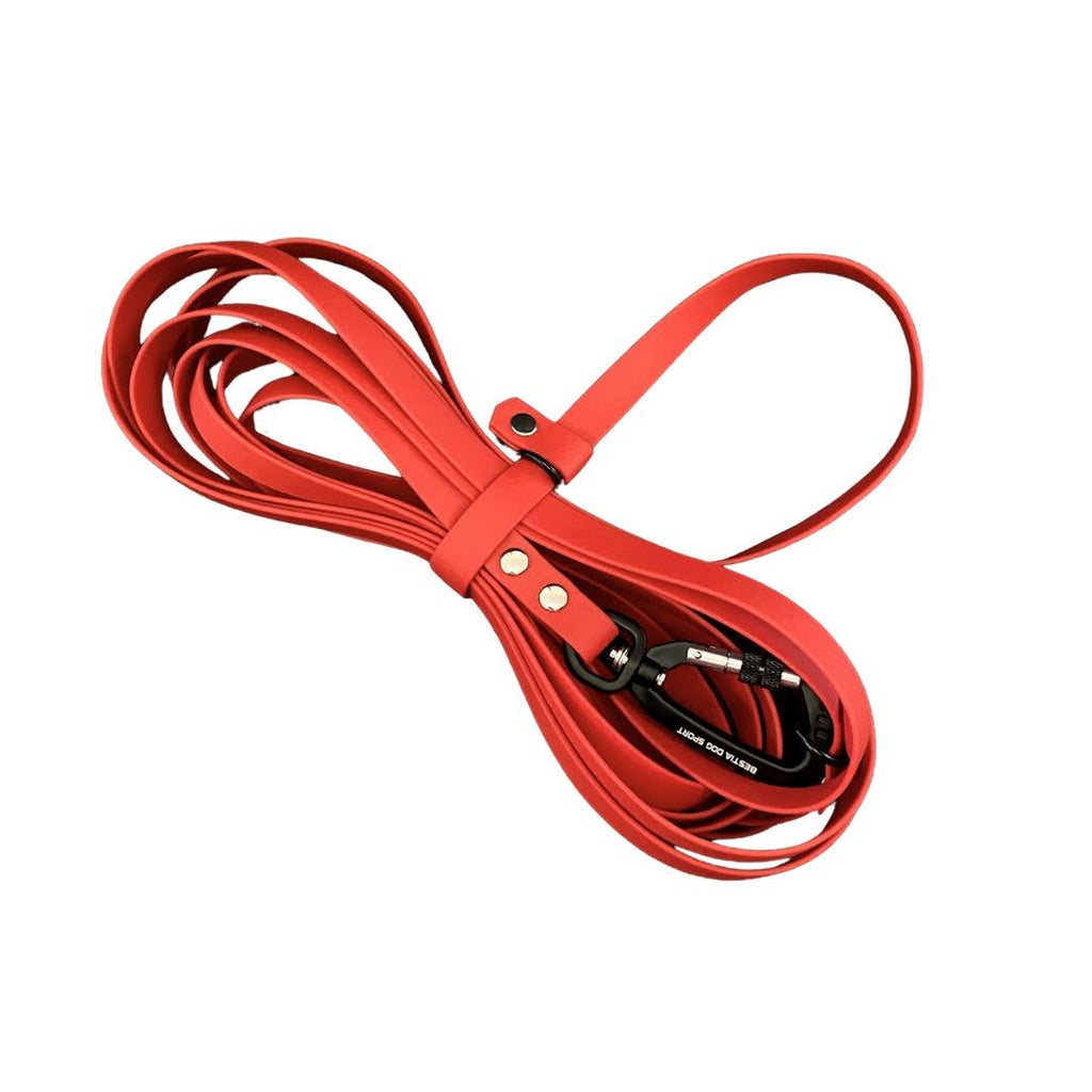 Adjustable collar in leather rojo for dogs - image 1