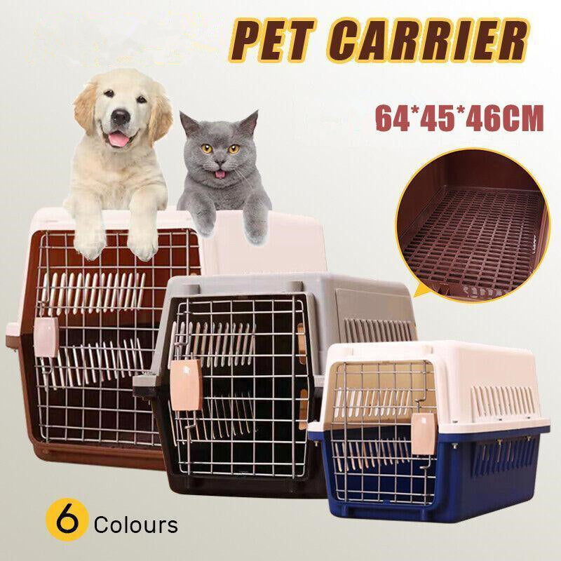 Grande animale Transport Crate for cane gatto Rabbit Portatil Ventilated Travel Carrier
