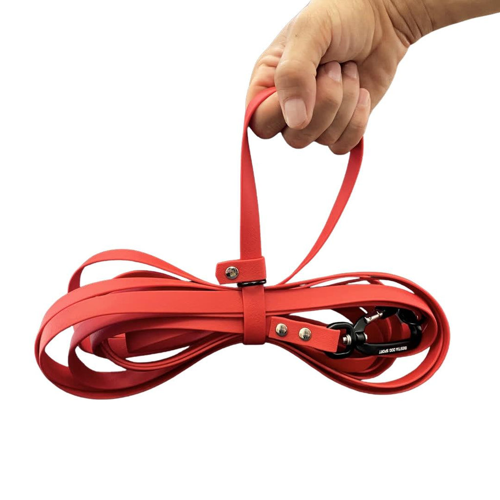Adjustable collar in leather rojo for dogs - image 2