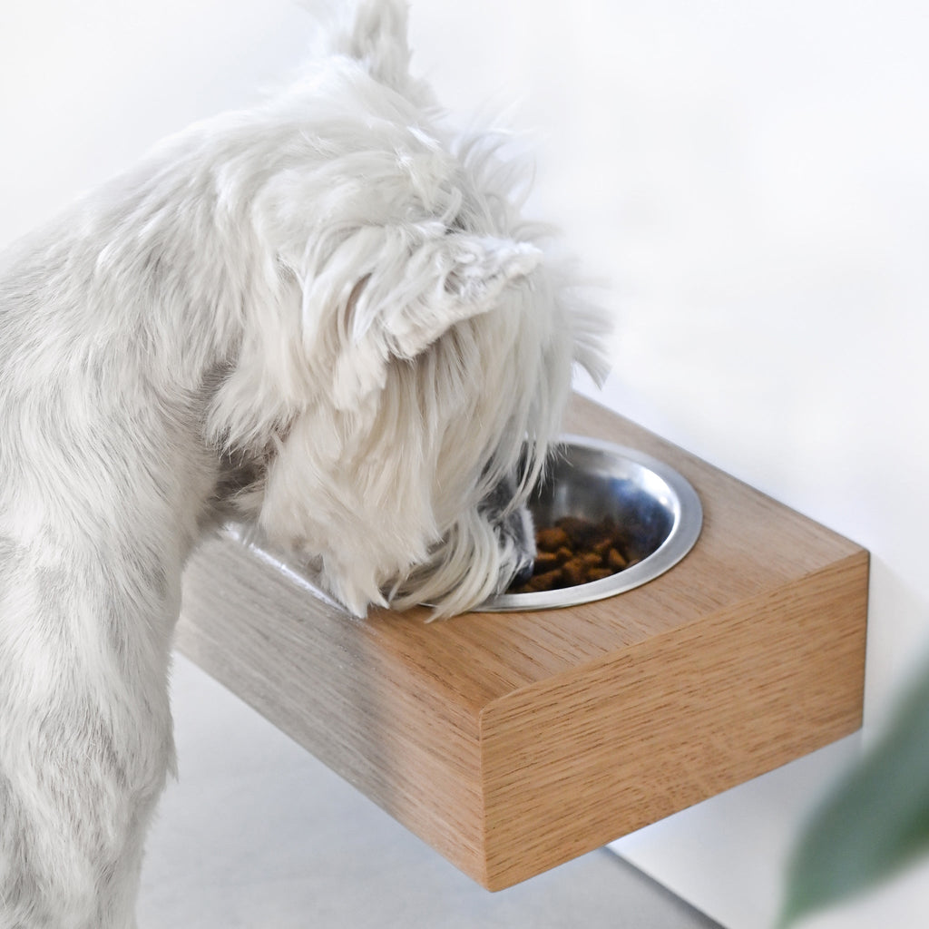 Tragbarer Napf de madera Oak fuer Hunde und Katzen - Bild 2