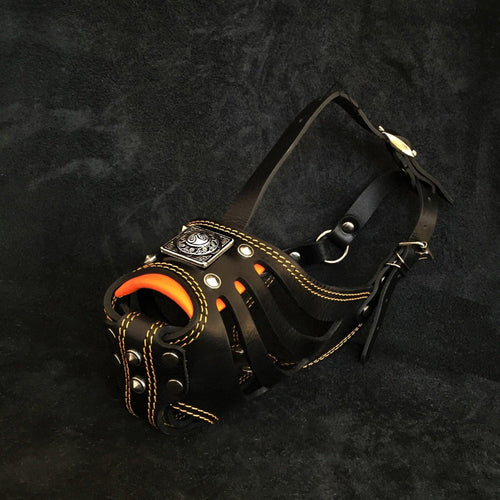 ''Eros'' Basket Muzzle black & orange para perros - imagen 1