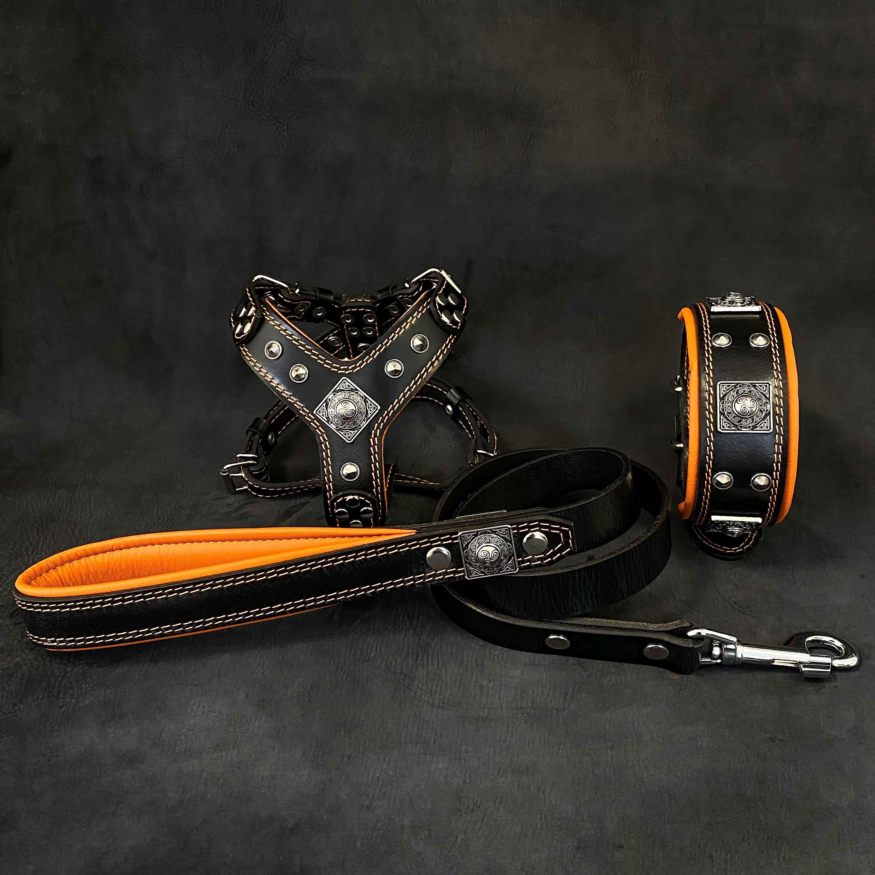 Griffoir en corde doux en cuir negro pour chiens - image 1